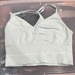 PINK Victoria's Secret Soft Blue Sports Bra
